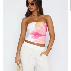 White Fox More For Me Tube Top Coral Pink XS/S